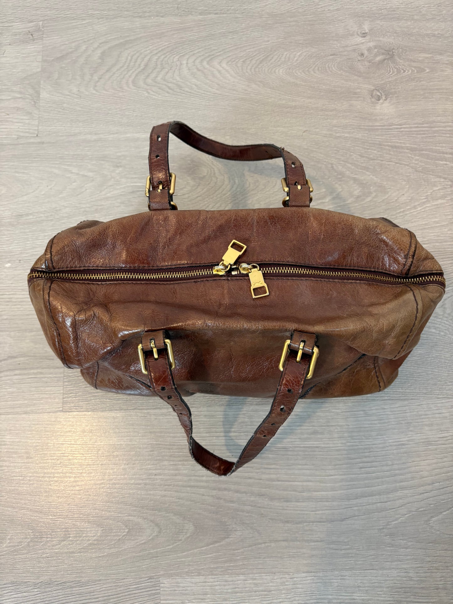 BIMBA Y LOLA. Bolso piel doble asa