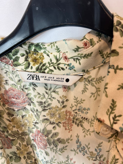 ZARA. Long flowing floral dress. TS