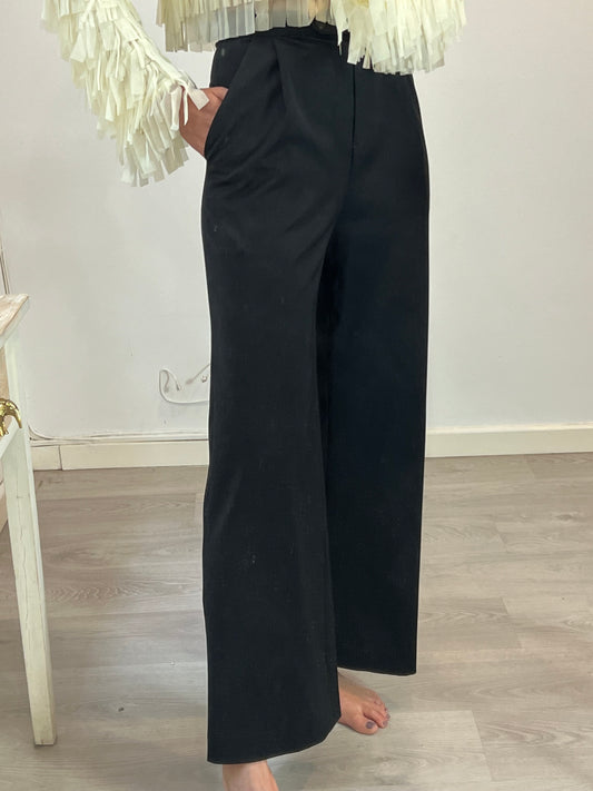 SOPHIE&YLUCIE. Pantalón ancho pinzas negro T.34