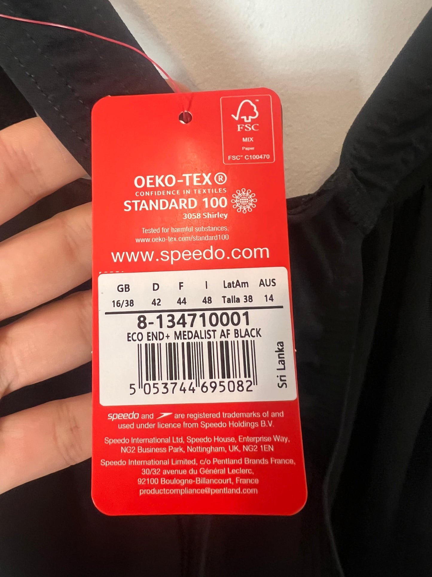 SPEEDO. Bañador negro deportivo. T 38