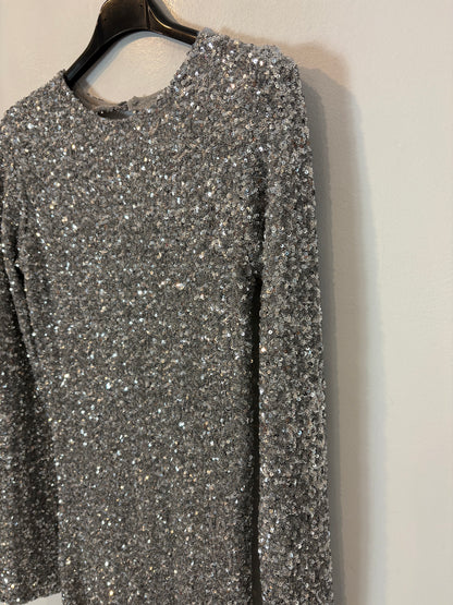 ZARA. Vestido corto lentejuelas mini