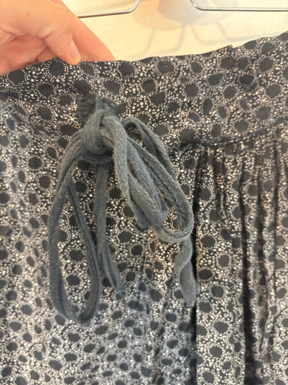 EVA VELAZQUEZ. Blue printed midi skirt. T.S.