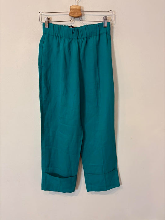 ZARA. Pantalón turquesa fluido