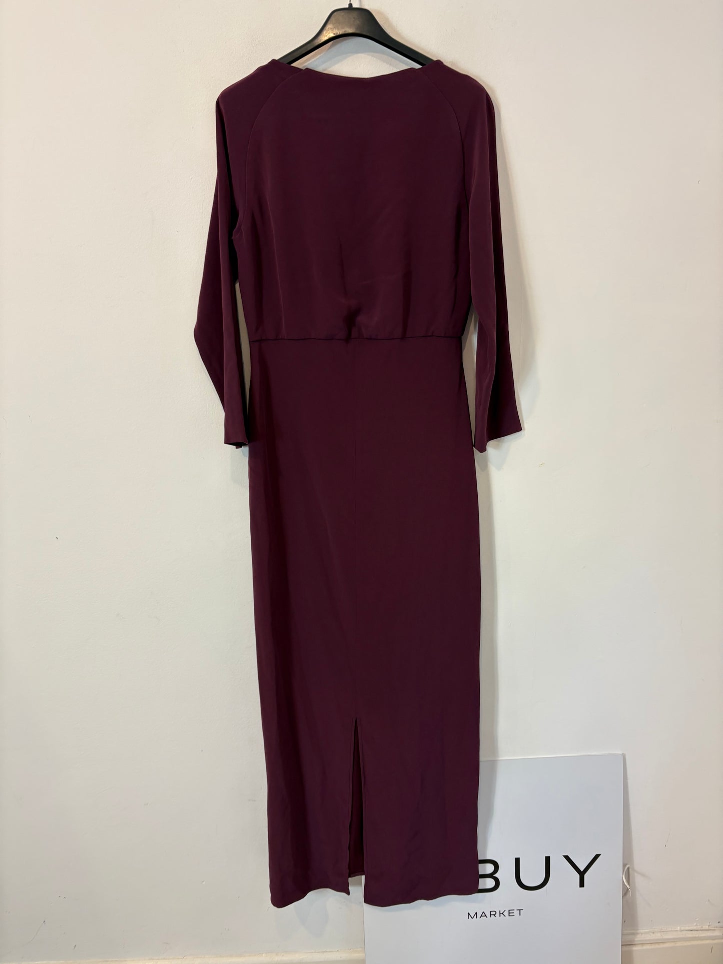 AFORA. Vestido largo fruncido cintura