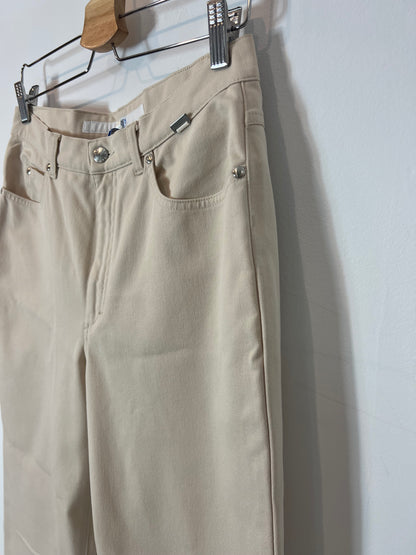 ESCADA SPORT. Beige straight-leg trousers. Size 40