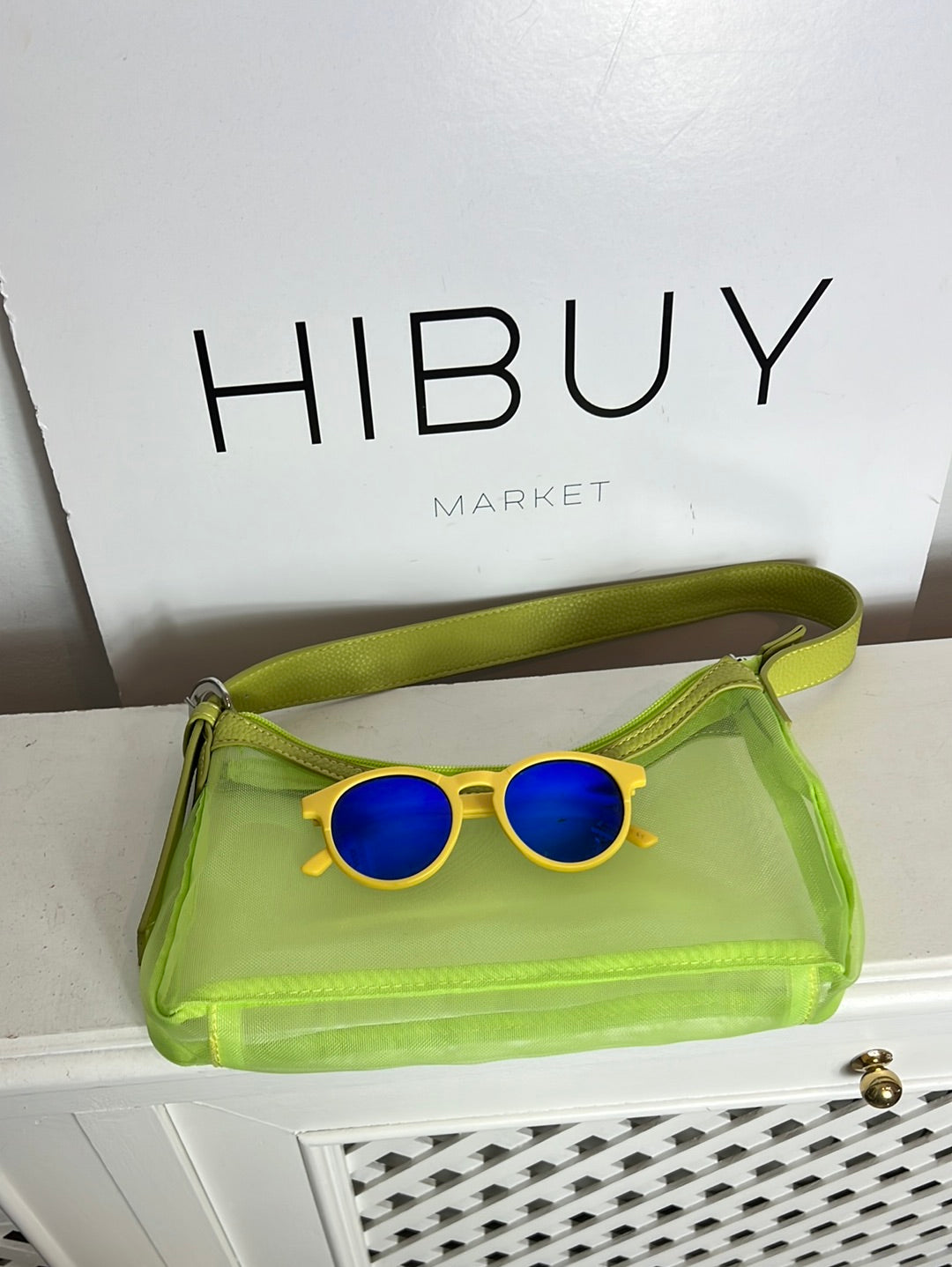 OTRAS. Bolso verde rejilla