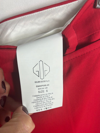 GOLDEN GOOSE. Wide-leg red trousers. TS