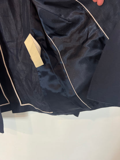 MASSIMO DUTTI. blue linen blazer T.40