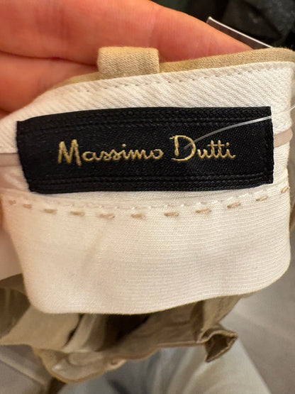MASSIMO DUTTI. Pantalón traje beige. T.42