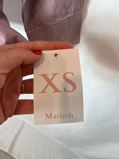 MARIETH. Mauve blouse with ruffles T.xs