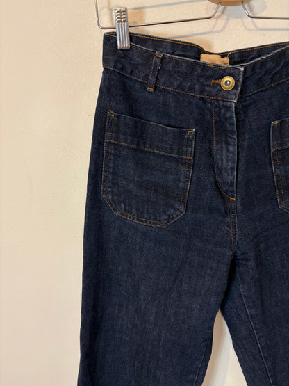 SESSUN: Denim recto bolsillos azul oscuro