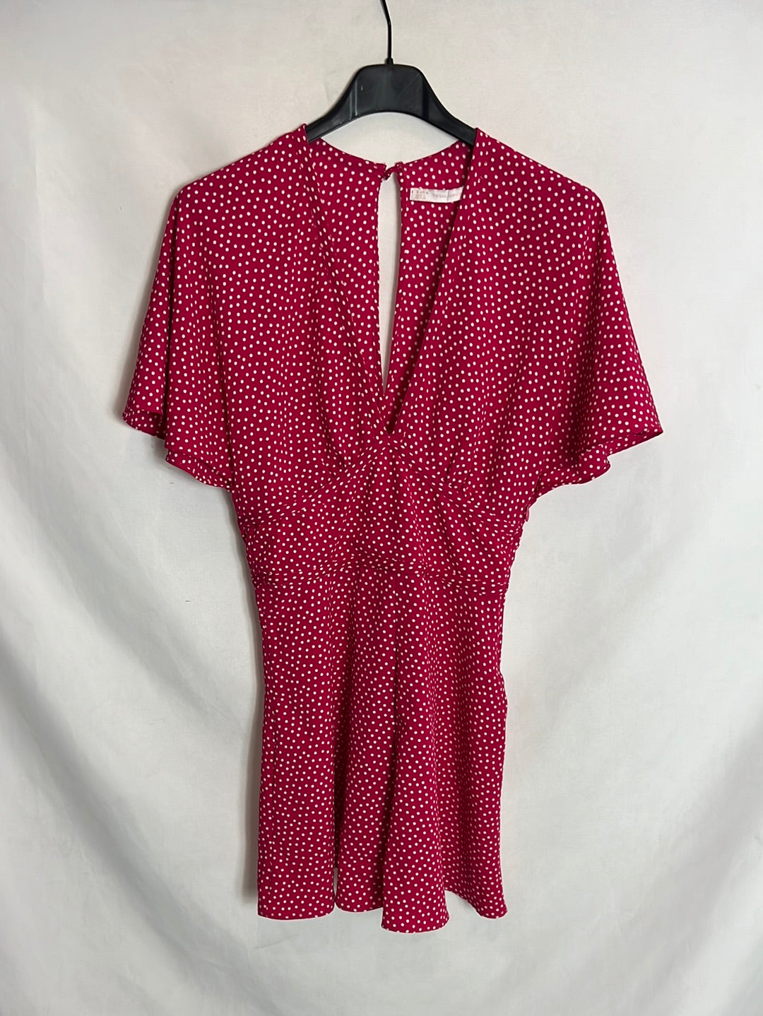 ZARA. Pink polka dot jumpsuit T.xs