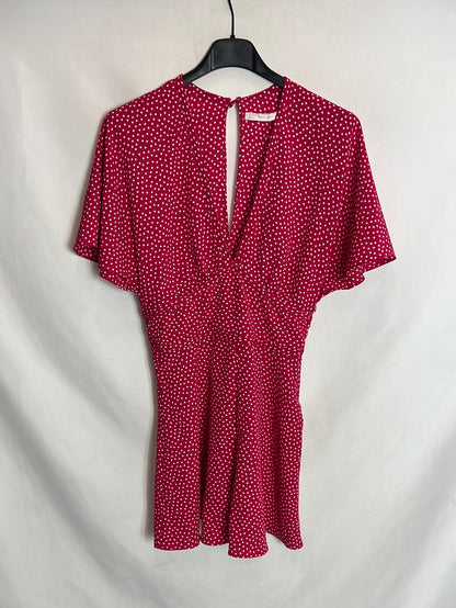 ZARA. Pink polka dot jumpsuit T.xs