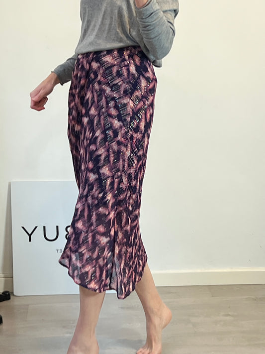 IRO. Falda midi estampada