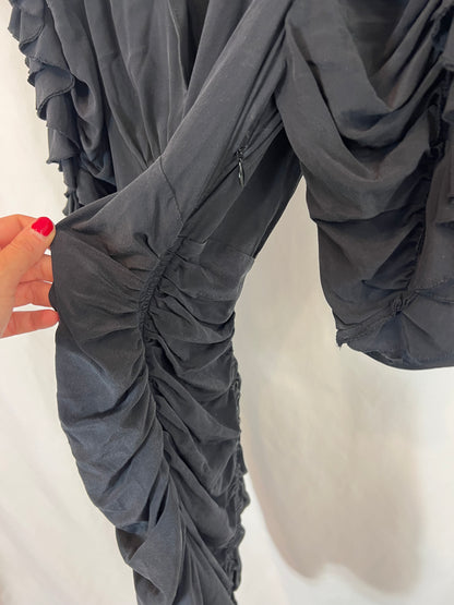 ISABEL MARANT. Short gathered silk dress. Size 36