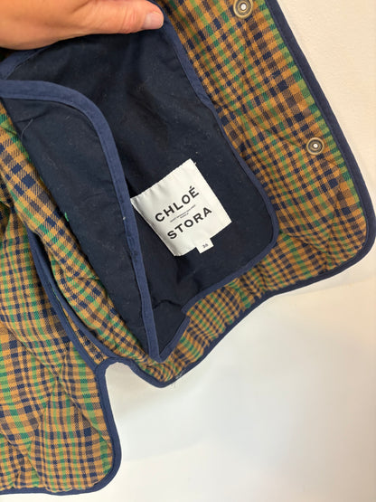 CHLOÉ STORA PARIS. Chaleco acolchado cuadros