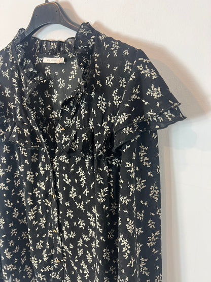 KILIBBI. Blusa negra semi transparente . T S/M