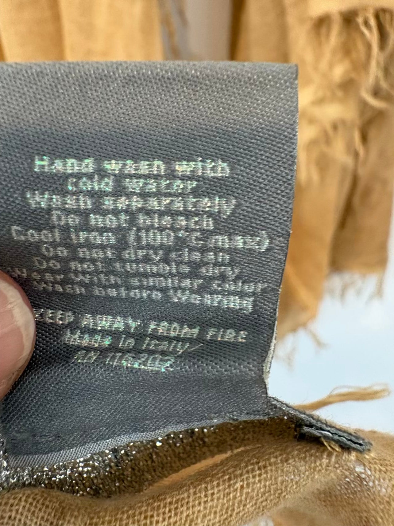 ZADIG & VOLTAIRE. Pañuelo color tierra algodón