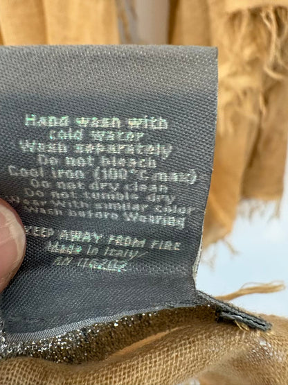ZADIG & VOLTAIRE. Pañuelo color tierra algodón