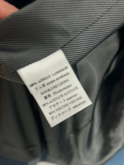 BARBARA BUI. Chaqueta piel azul botones. T 40 (Tara)