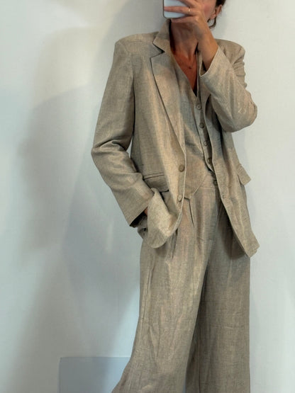 OTRAS. Conjunto 3 piezas beige jaspeado