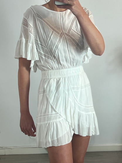 IRO. White dress with details, size 38