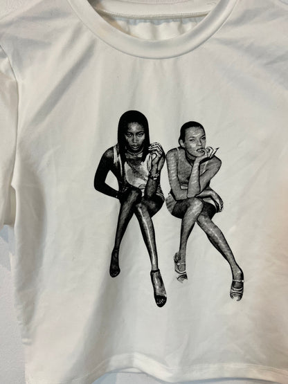 OTRAS. Top blanco modelos T.s