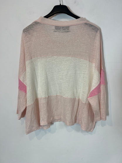 IRO. Camiseta rayas lino  T.xs