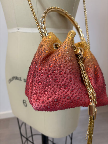 OTRAS. Bombonera pedrería doble asa