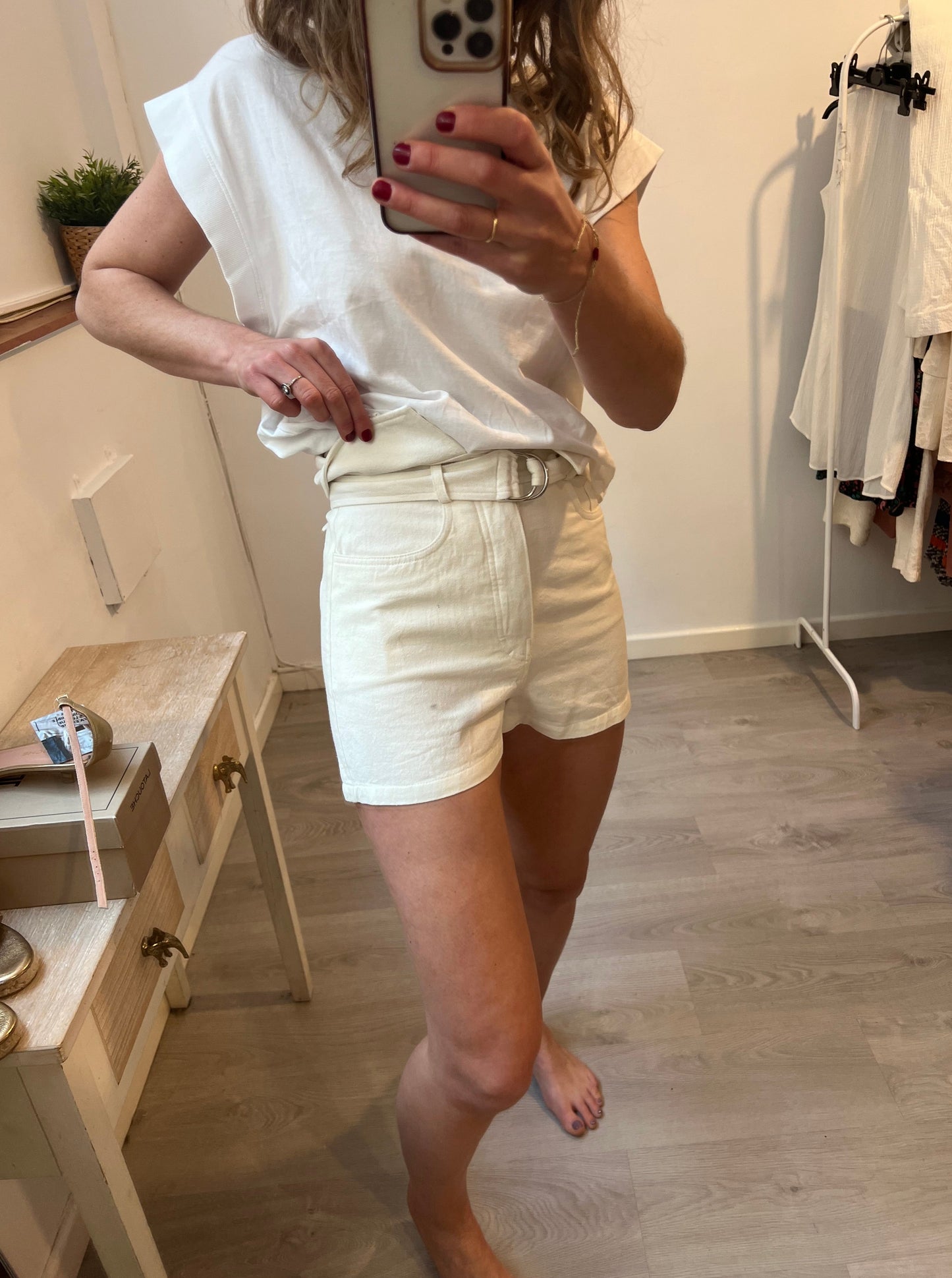 IRO.Shorts cortos blancos denim T.34