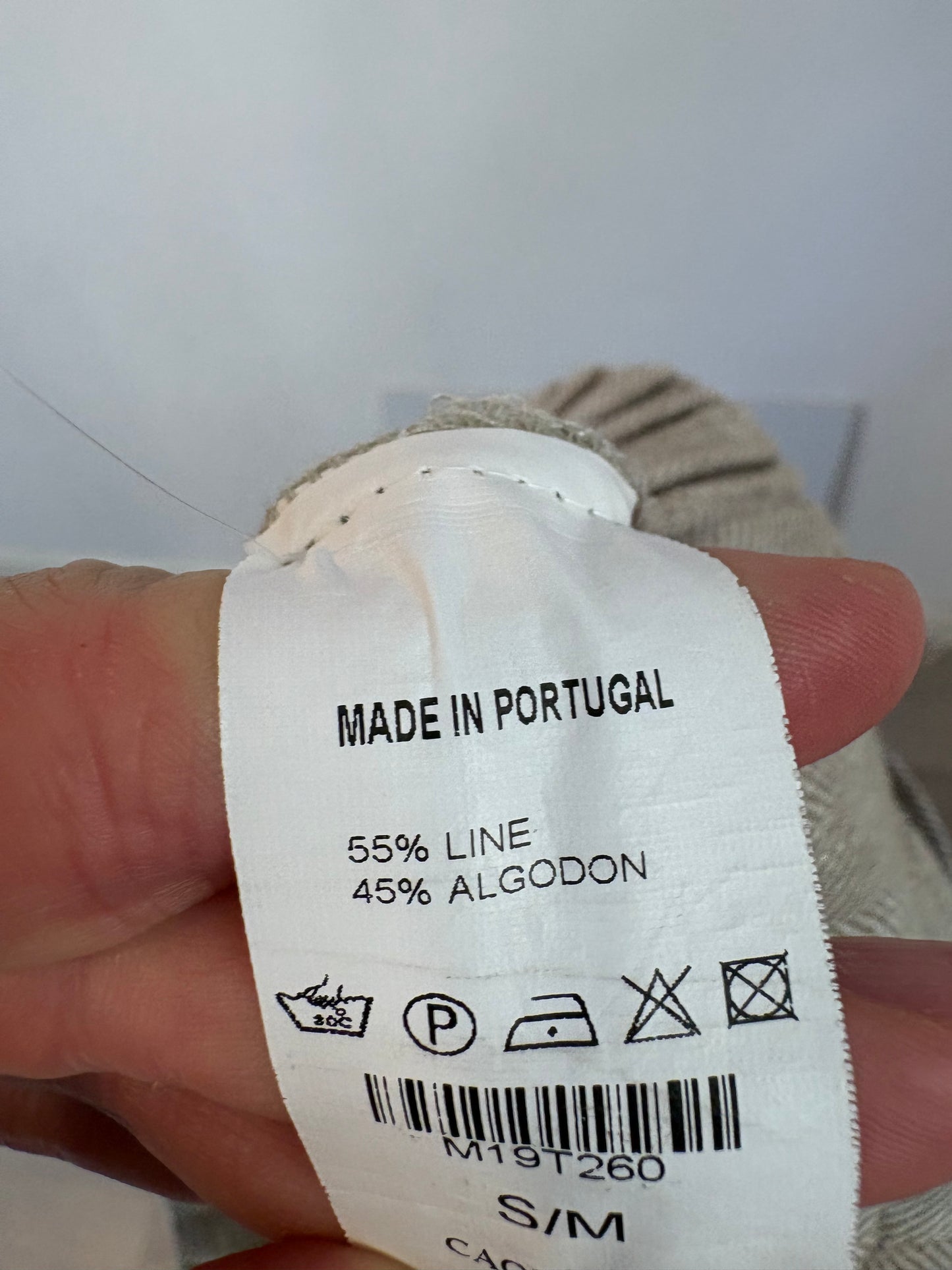 CAQUI&CO. Pantalón mezcla beige jaspeado. T S/M