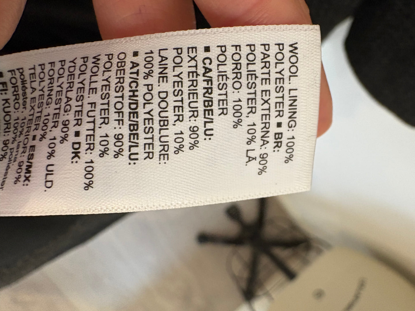 THE DROP. Abrigo largo gris jaspeado