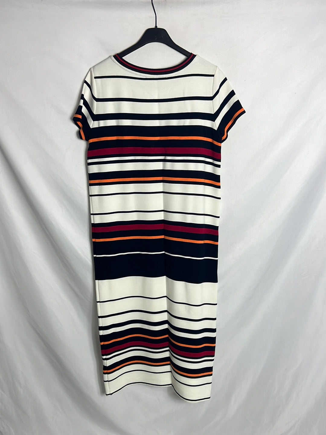 UTERQÜE. Vestido midi rayas. T S