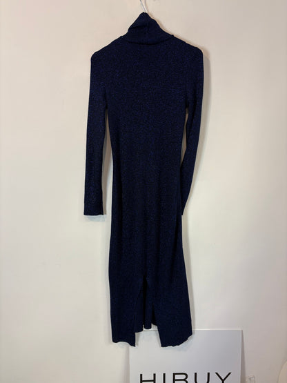 ZARA. Vestido largo punto hilos metalizados