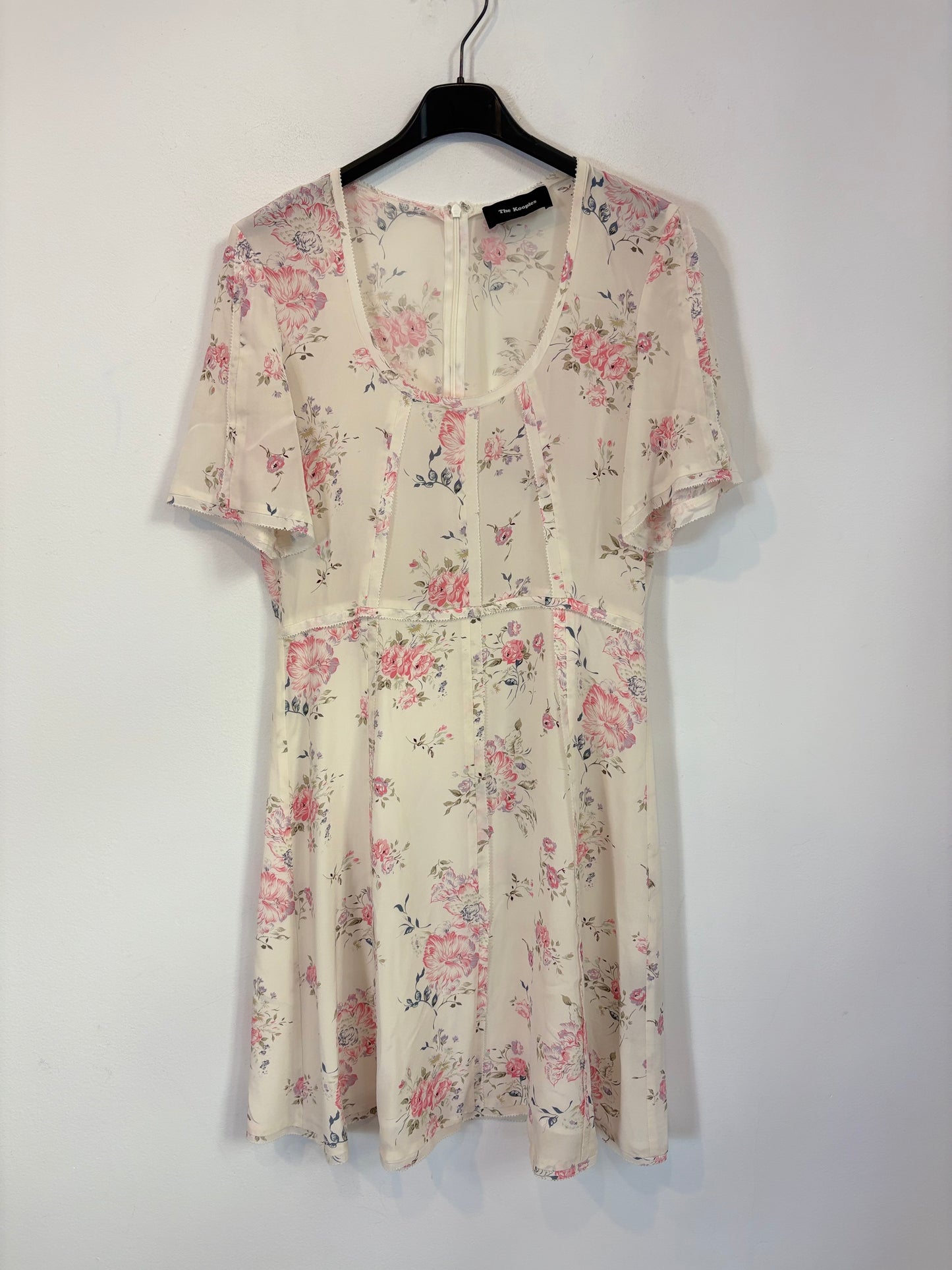 THE KOOPLES. Vestido corto seda flores. T S