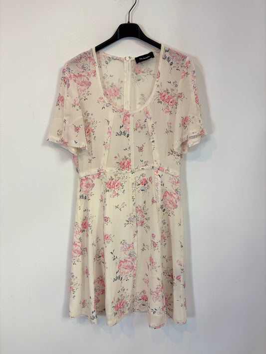 THE KOOPLES. Vestido corto seda flores. T S