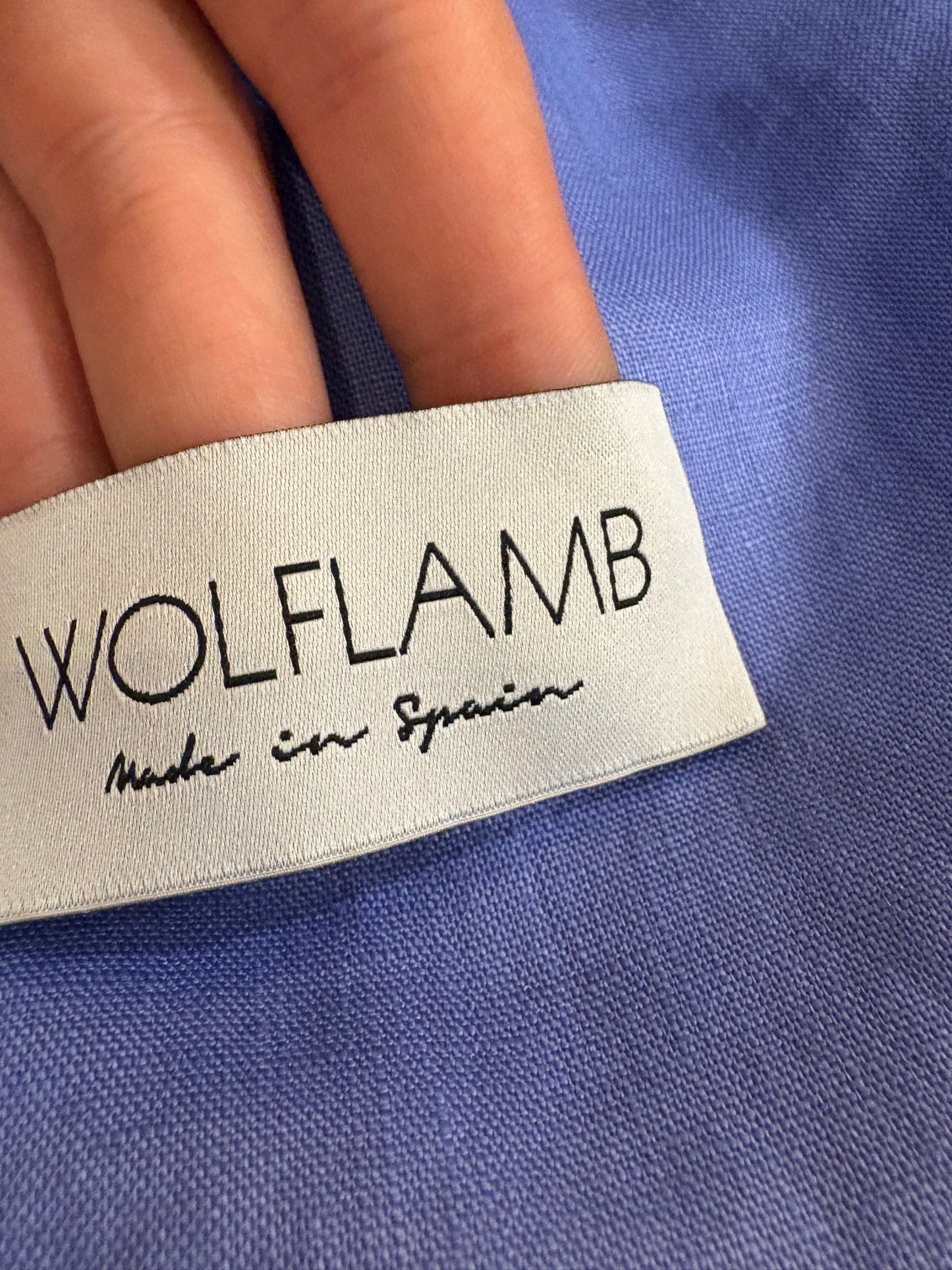 WOLFLAMB. Blazer azul de lino T.xs
