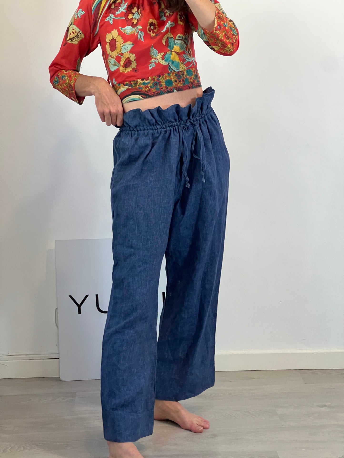 PHISIQUE DU ROLE. Pantalón denim lino. T S