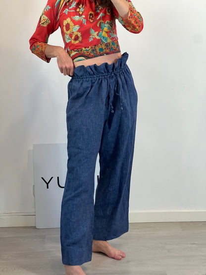 PHISIQUE DU ROLE. Pantalón denim lino. T S