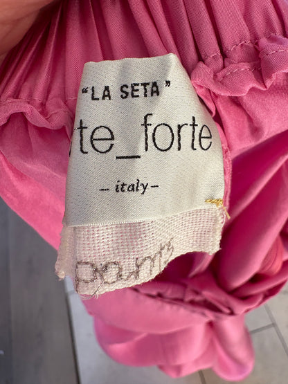 FORTE FORTE. Pantalón rosa seda