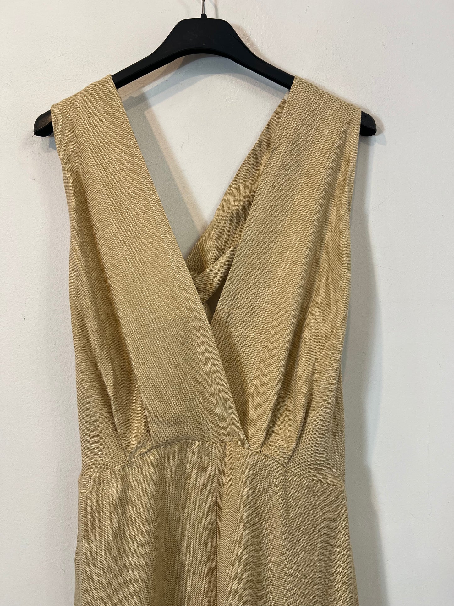 SEZANE EDITIONS. Long fluid beige jumpsuit T.36