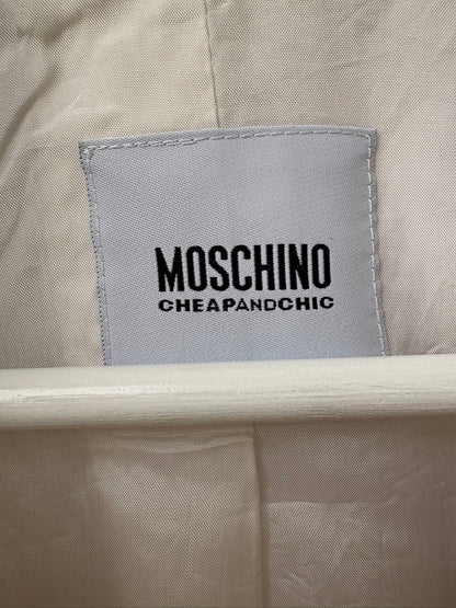 MOSCHINO. Blazer blanca detalles en negro