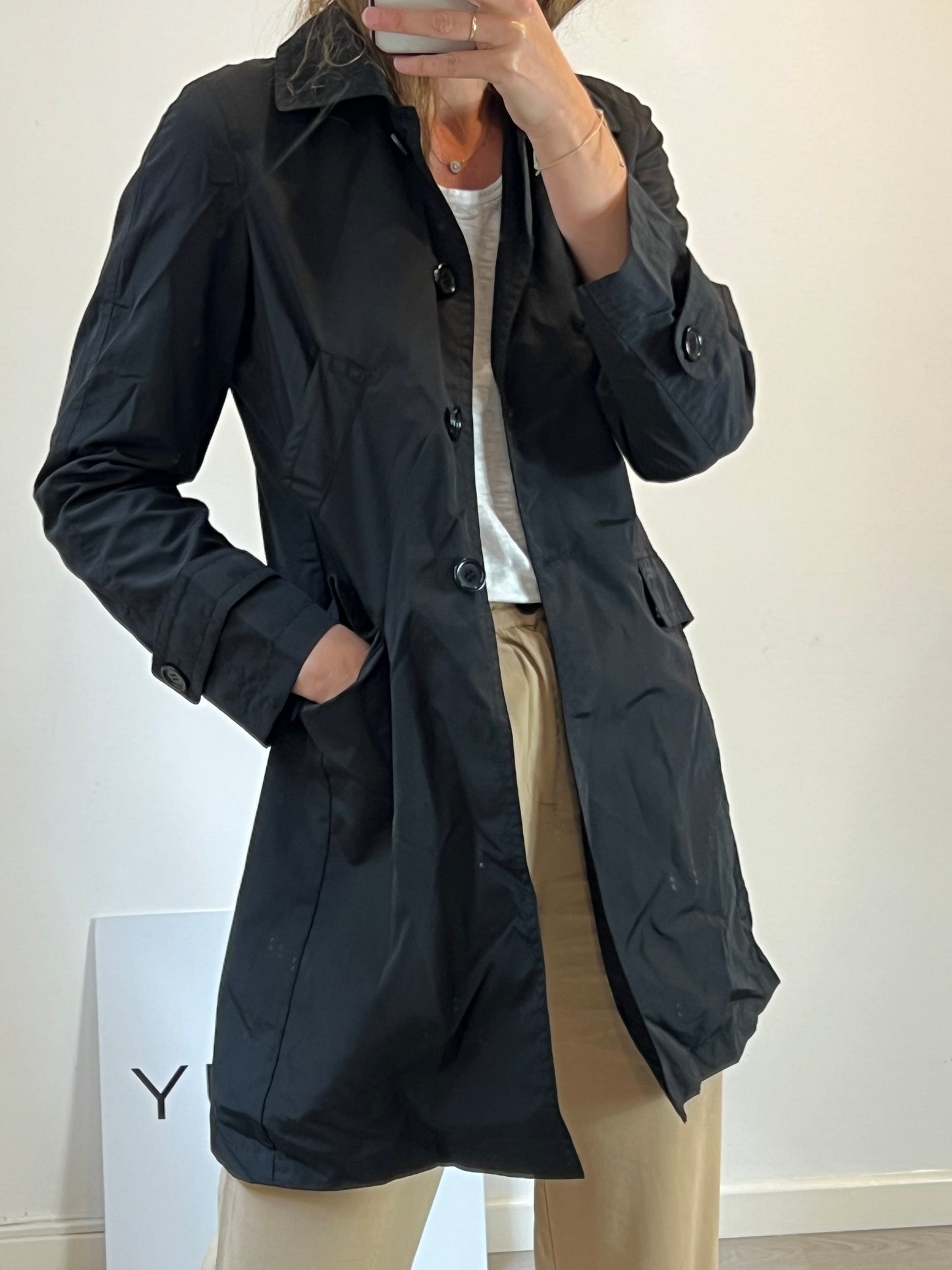 MAXMARA. Black trench coat TM