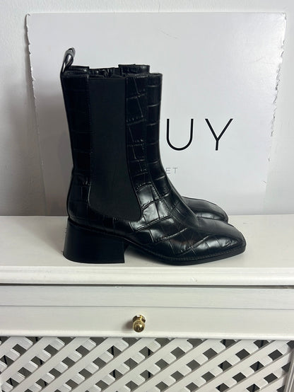 JEFFREYCAMPBELL. Botines negro piel  T 37