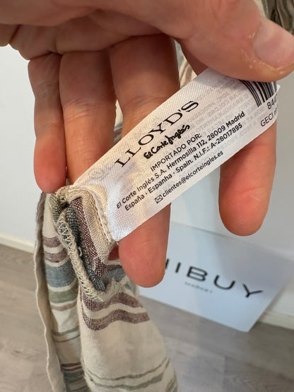 LLOYD´S. Vestido lago lino rayas