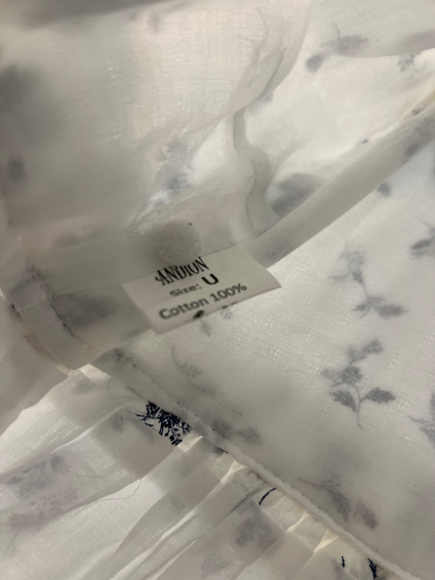 ANDION. Vestido blanco flores Tu(s)