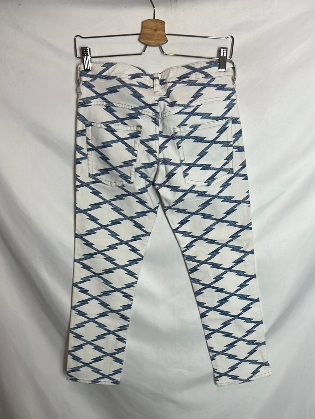 ISABEL MARANT ÉTOILE. Geometric printed denim. T 36 (Tare)