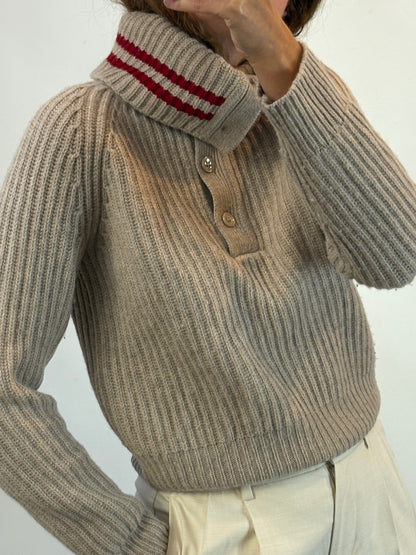 COMPTOIR DES COTONNIERS. Beige turtleneck sweater T.xs