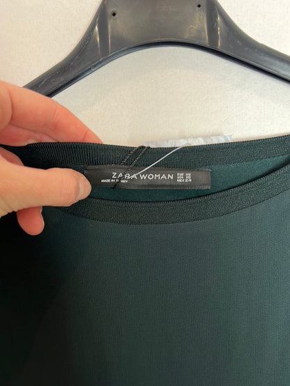 ZARA. Flowy green top. Size XS