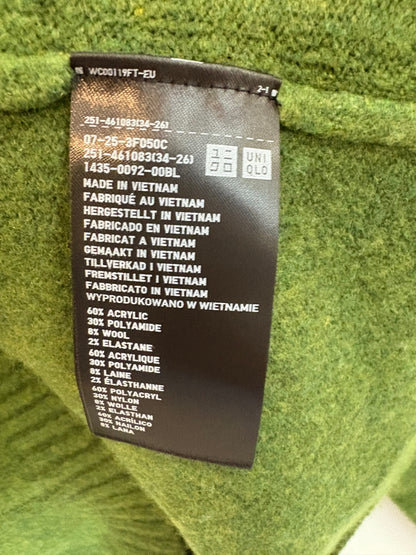 UNIQLO. Cárdigan verde punto suave. T S